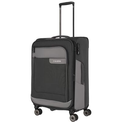 travelite Maleta de 4 Ruedas tamaño M de Material Reciclado, Equipaje de la Serie VIIA: Carrito con Pliegue elástico y protección en los Bordes, 67 cm, 70-80 litros travelite Maleta de 4 Ruedas tamaño M de Material Reciclado, Equipaje de la Serie VIIA: Carrito con Pliegue elástico y protección en los Bordes, 67 cm, 70-80 litros