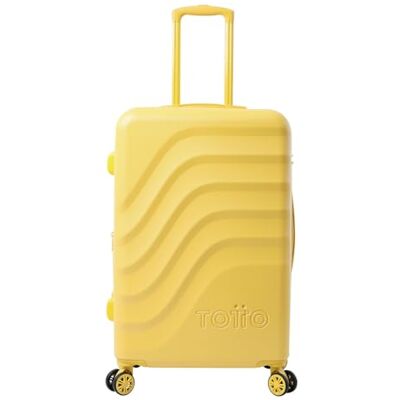 TOTTO Maleta Rígida Mediana, Modelo Bazy+, 43.5 x 69 x 26 cm, Capacidad 64 L, Expandible, Resistencia a Impactos, Ruedas 360º, Manija Telescópica, Correas Internas, Candado TSA, Color Super Lemon TOTTO Maleta Rígida Mediana, Modelo Bazy+, 43.5 x 69 x 26 cm, Capacidad 64 L, Expandible, Resistencia a Impactos, Ruedas 360º, Manija Telescópica, Correas Internas, Candado TSA, Color Super Lemon