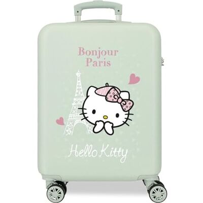 Hello Kitty Paris Maleta de cabina Verde 38x55x20 cms Rígida ABS Cierre de combinación lateral 34L 2 kgs 4 Ruedas dobles Equipaje de Mano Hello Kitty Paris Maleta de cabina Verde 38x55x20 cms Rígida ABS Cierre de combinación lateral 34L 2 kgs 4 Ruedas dobles Equipaje de Mano