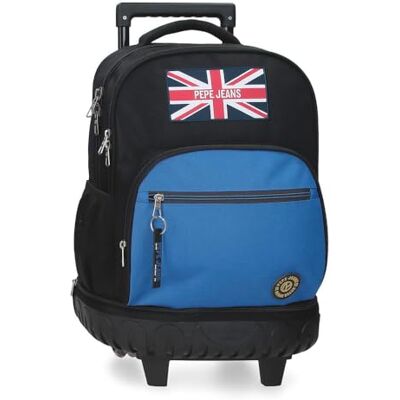 Pepe Jeans Henry Mochila Compact 2 Ruedas Negro 32x43x21 cm Poliéster 29L by Joumma Bags Pepe Jeans Henry Mochila Compact 2 Ruedas Negro 32x43x21 cm Poliéster 29L by Joumma Bags