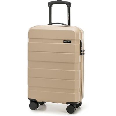 WITTCHEN Cabin Trolley Equipaje de Mano Trolley pequeño Maleta rígida ABS con 4 Ruedas giratorias Cerradura de combinación Asa telescópica Comodo Line Gris Beige WITTCHEN Cabin Trolley Equipaje de Mano Trolley pequeño Maleta rígida ABS con 4 Ruedas giratorias Cerradura de combinación Asa telescópica Comodo Line Gris Beige