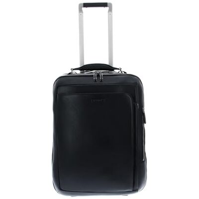 Piquadro Modus Trolley Cabin 2 Ruedas de Piel Porta PC 15.6" con Dos Compartimentos, Negro, 50 cm, Contemporáneo Piquadro Modus Trolley Cabin 2 Ruedas de Piel Porta PC 15.6" con Dos Compartimentos, Negro, 50 cm, Contemporáneo