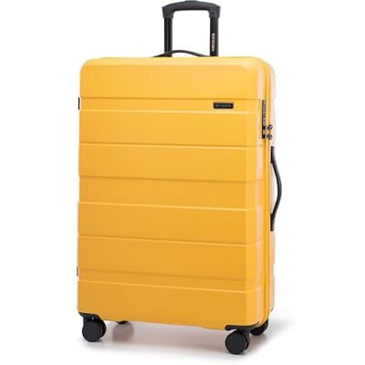 WITTCHEN Maleta Trolley Grande ABS rígido para facturación con 4 Ruedas giratorias Cerradura de combinación asa telescópica Comodo Line Amarillo WITTCHEN Maleta Trolley Grande ABS rígido para facturación con 4 Ruedas giratorias Cerradura de combinación asa telescópica Comodo Line Amarillo