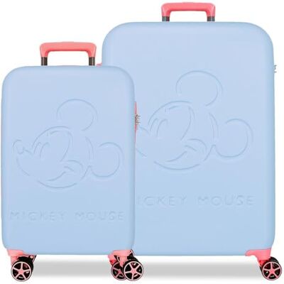 Disney Mickey Crazy Trip Juego de Maletas Azul 55/65 cms Rígido 5,65 kgs Cierre TSA ABS 5,65 kgs 114,81L Extensible Equipaje de Mano Disney Mickey Crazy Trip Juego de Maletas Azul 55/65 cms Rígido 5,65 kgs Cierre TSA ABS 5,65 kgs 114,81L Extensible Equipaje de Mano