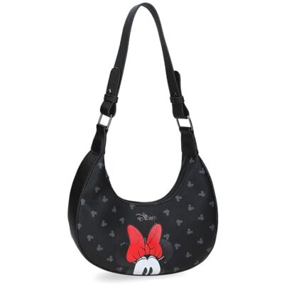 Disney Joumma Bowlogue Minnie Bandolera Negro 24x12x6 cm PU y Poliéster Disney Joumma Bowlogue Minnie Bandolera Negro 24x12x6 cm PU y Poliéster