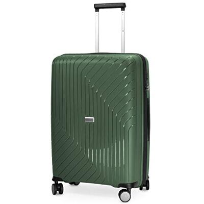 HAUPTSTADTKOFFER TXL Maleta Rígida Mediana 66 cm, Cerradura TSA, Maleta de Viaje de Polipropileno, Trolley 4 Ruedas, Ligera 2,8 kg, Expandible 73L, Verde Oscuro HAUPTSTADTKOFFER TXL Maleta Rígida Mediana 66 cm, Cerradura TSA, Maleta de Viaje de Polipropileno, Trolley 4 Ruedas, Ligera 2,8 kg, Expandible 73L, Verde Oscuro