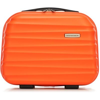 WITTCHEN Necessaire Travel Estuche cosmético de Viaje Maletín de Viaje Maletas de Mano Maletín de Cabina ABS Neceser Rigido Groove Line Naranja Ryanair/Vueling/Iberia/easyJet/Iberia Express WITTCHEN Necessaire Travel Estuche cosmético de Viaje Maletín de Viaje Maletas de Mano Maletín de Cabina ABS Neceser Rigido Groove Line Naranja Ryanair/Vueling/Iberia/easyJet/Iberia Express