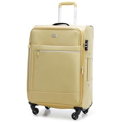 WITTCHEN Juego de 3 Maletas Trolley Maleta Trolley poliéster Hard-Shell Asa telescópica Cuatro Ruedas giratorias Cerradura de combinación TSA MIRA Line Beige WITTCHEN Juego de 3 Maletas Trolley Maleta Trolley poliéster Hard-Shell Asa telescópica Cuatro Ruedas giratorias Cerradura de combinación TSA MIRA Line Beige