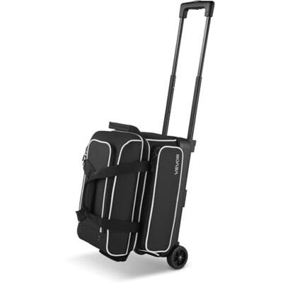 VEVOR Bolsa para bolas de boliche, bolsa de bolos doble con ruedas con un compartimento separado para zapatos (hasta talla 16 de EE. UU.) y bolsillo para accesorios de gran tamaño, mango retráctil que VEVOR Bolsa para bolas de boliche, bolsa de bolos doble con ruedas con un compartimento separado para zapatos (hasta talla 16 de EE. UU.) y bolsillo para accesorios de gran tamaño, mango retráctil que