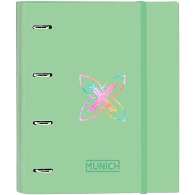 Safta MUNICH PISTACHO Carpeta 4 Anillas de 35 cm con 100 Hojas A4, Ideal para Niños de Diferentes Edades, Cómoda y Versátil, Calidad y Resistencia, 27x3.5x32 cm, Color Safta MUNICH PISTACHO Carpeta 4 Anillas de 35 cm con 100 Hojas A4, Ideal para Niños de Diferentes Edades, Cómoda y Versátil, Calidad y Resistencia, 27x3.5x32 cm, Color