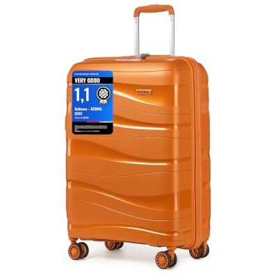 Kono Maleta de Cabina, Equipaje de Mano Pequeña, Maleta de Viaje Ligera Portátil con Cerradura TSA, Resistente 56x39,5x20,5cm,39L(Naranja) Kono Maleta de Cabina, Equipaje de Mano Pequeña, Maleta de Viaje Ligera Portátil con Cerradura TSA, Resistente 56x39,5x20,5cm,39L(Naranja)