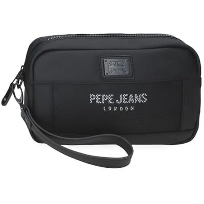 Pepe Jeans Durham Riñonera Negro 21x12,5x7 cms Poliéster con detalles en Piel Sintética by Joumma Bags Pepe Jeans Durham Riñonera Negro 21x12,5x7 cms Poliéster con detalles en Piel Sintética by Joumma Bags