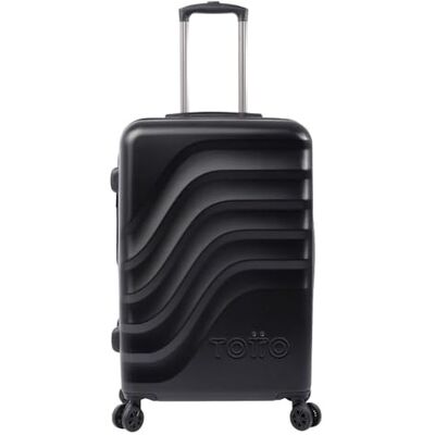 TOTTO Maleta Rígida Mediana, Modelo Bazy+, 43.5 x 69 x 26 cm, Capacidad 64 L, Expandible, Alta Resistencia a Impactos, Ruedas 360º, Manija Telescópica, Correas Internas, Candado TSA, Color Negro TOTTO Maleta Rígida Mediana, Modelo Bazy+, 43.5 x 69 x 26 cm, Capacidad 64 L, Expandible, Alta Resistencia a Impactos, Ruedas 360º, Manija Telescópica, Correas Internas, Candado TSA, Color Negro