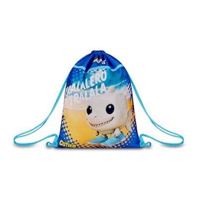 Seven Bolsa deportiva Tralero Tralala, azul, cierre de cordón, ahorra espacio, niño, niña, escuela, deporte, ocio, viaje, producto oficial Seven Bolsa deportiva Tralero Tralala, azul, cierre de cordón, ahorra espacio, niño, niña, escuela, deporte, ocio, viaje, producto oficial