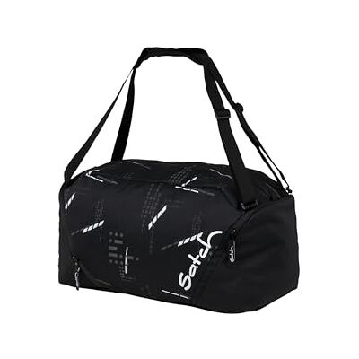 Satch Bolsa de Deporte 25 l de Capacidad, Compartimento húmedo, para Calzado, con Cremallera, Correa y Asas Acolchadas Ninja Matrix Negro Satch Bolsa de Deporte 25 l de Capacidad, Compartimento húmedo, para Calzado, con Cremallera, Correa y Asas Acolchadas Ninja Matrix Negro