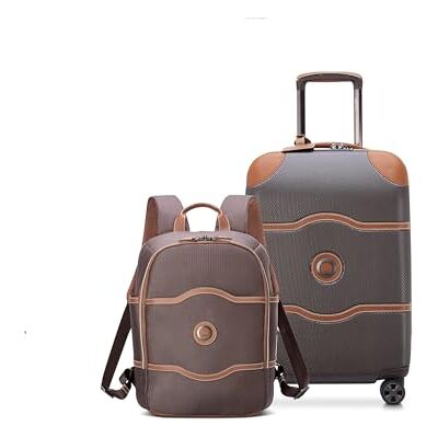 DELSEY PARIS Chatelet Air 2.0 Hardside Luggage with Spinner Wheels, Chocolate Brown, 2 Piece Set, (20/Backpack) DELSEY PARIS Chatelet Air 2.0 Hardside Luggage with Spinner Wheels, Chocolate Brown, 2 Piece Set, (20/Backpack)