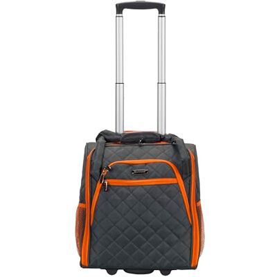 Rockland Melrose Maleta de Mano Vertical con Ruedas para Debajo del Asiento, Gris Oscuro, Carry-On 16-Inch, Melrose Maleta de Mano Vertical con Ruedas para Debajo del Asiento Rockland Melrose Maleta de Mano Vertical con Ruedas para Debajo del Asiento, Gris Oscuro, Carry-On 16-Inch, Melrose Maleta de Mano Vertical con Ruedas para Debajo del Asiento
