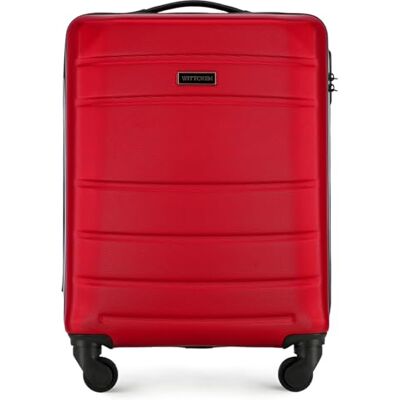 WITTCHEN Cabin Trolley Maleta de Mano con Ruedas pequeño Funda rígida ABS con 4 Ruedas Spinner Cerradura de combinación Asa telescópica Globe Line Rojo Ryanair/Vueling/Iberia WITTCHEN Cabin Trolley Maleta de Mano con Ruedas pequeño Funda rígida ABS con 4 Ruedas Spinner Cerradura de combinación Asa telescópica Globe Line Rojo Ryanair/Vueling/Iberia