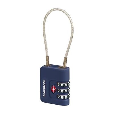 Samsonite TA Revolution Candado de Cable TSA con Combinación de 3 Dígitos, Candado de Equipaje Seguro para Maletas y Bolsas, Azul (Midnight Blue) Samsonite TA Revolution Candado de Cable TSA con Combinación de 3 Dígitos, Candado de Equipaje Seguro para Maletas y Bolsas, Azul (Midnight Blue)