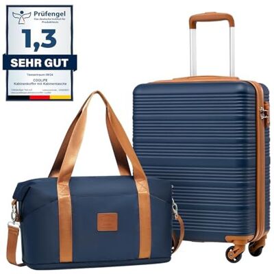 COOLIFE Maleta Cabina 55x40x20 para Easyjet, Bolsa de Viaje 45x36x20cm Equipaje de Mano para Viajes Cortos, Trolley Cabina Ligera de ABS+PC con Candado TSA, 4 Ruedas de 360°, Mango Telescópico COOLIFE Maleta Cabina 55x40x20 para Easyjet, Bolsa de Viaje 45x36x20cm Equipaje de Mano para Viajes Cortos, Trolley Cabina Ligera de ABS+PC con Candado TSA, 4 Ruedas de 360°, Mango Telescópico