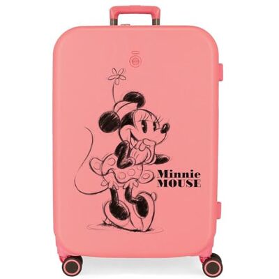 Disney Minnie Happiness Maleta Mediana Rosa 48x70x28 cms Rígida ABS Cierre TSA Integrado 79L 4,32 kgs 4 Ruedas Dobles Disney Minnie Happiness Maleta Mediana Rosa 48x70x28 cms Rígida ABS Cierre TSA Integrado 79L 4,32 kgs 4 Ruedas Dobles
