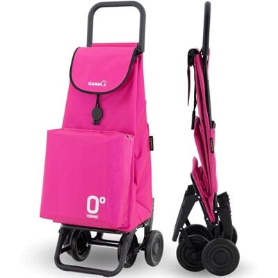 Garmol Carro de la Compra Térmico Plegable 55 Litros Bolsillo Térmico Interior de 11 Litros Carro de la Compra 4 Ruedas Gran Capacidad Carrito Compra Plegable Color Fucsia Garmol Carro de la Compra Térmico Plegable 55 Litros Bolsillo Térmico Interior de 11 Litros Carro de la Compra 4 Ruedas Gran Capacidad Carrito Compra Plegable Color Fucsia