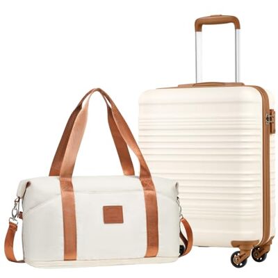 COOLIFE EasyJet Maleta Cabina 55x40x20cm+Bolsa 40x25(36) x20 Equipaje Mano Rígida ABS+PC, 4 ruedas dobles 360°, TSA, resistente–Ideal para priority boarding, máximo volumen, viajes largos & city break COOLIFE EasyJet Maleta Cabina 55x40x20cm+Bolsa 40x25(36) x20 Equipaje Mano Rígida ABS+PC, 4 ruedas dobles 360°, TSA, resistente–Ideal para priority boarding, máximo volumen, viajes largos & city break