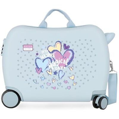 MOVOM Best Wishes Maleta Infantil Azul 50x38x20 cms Rígido 1,8 kgs Cierre de combinación Lateral ABS 1,8 kgs 34L Equipaje de Mano MOVOM Best Wishes Maleta Infantil Azul 50x38x20 cms Rígido 1,8 kgs Cierre de combinación Lateral ABS 1,8 kgs 34L Equipaje de Mano