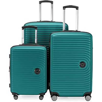 HAUPTSTADTKOFFER Juego de 3 Maletas Equipaje de Cabina con Ruedas de 55 cm, Trolley de tamaño Mediano de 68 cm + Maleta Grande de 77 cm, ABS, Combinación TSA, Turquesa HAUPTSTADTKOFFER Juego de 3 Maletas Equipaje de Cabina con Ruedas de 55 cm, Trolley de tamaño Mediano de 68 cm + Maleta Grande de 77 cm, ABS, Combinación TSA, Turquesa