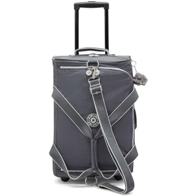 Kipling Teagan US Wheeled Duffle Bag, Lightweight Travel Luggage with Smooth Rolling Wheels, Telescopic Handle & Spacious Storage Capacity Moonlit Grey Kipling Teagan US Wheeled Duffle Bag, Lightweight Travel Luggage with Smooth Rolling Wheels, Telescopic Handle & Spacious Storage Capacity Moonlit Grey