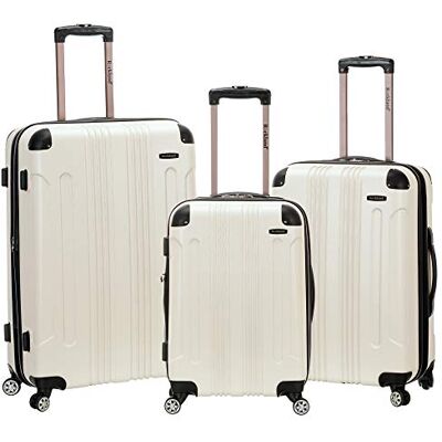 Rockland London Hardside Spinner Wheel Luggage, Blanco, 3-Piece Set (20/24/28), Maletín rígido con Rueda giratoria de Londres Rockland London Hardside Spinner Wheel Luggage, Blanco, 3-Piece Set (20/24/28), Maletín rígido con Rueda giratoria de Londres