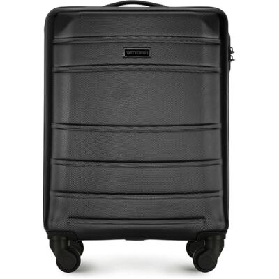 WITTCHEN Cabin Trolley Maleta de Mano con Ruedas Maleta pequeña Trolley Carcasa rígida ABS con 4 Ruedas Spinner Cerradura de combinación Asa telescópica Globe Line Negro Ryanair/Vueling/Iberia WITTCHEN Cabin Trolley Maleta de Mano con Ruedas Maleta pequeña Trolley Carcasa rígida ABS con 4 Ruedas Spinner Cerradura de combinación Asa telescópica Globe Line Negro Ryanair/Vueling/Iberia
