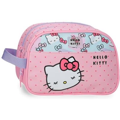 Hello Kitty Sanrio Bows Neceser Dos Compartimentos Adaptable Rosa 26x16x11 cm PVC Hello Kitty Sanrio Bows Neceser Dos Compartimentos Adaptable Rosa 26x16x11 cm PVC