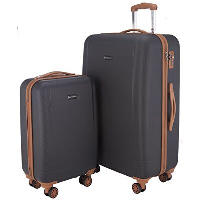 HAUPTSTADTKOFFER Wannsee Juego de 2 piezas ( 58 cm, 77 cm), Maleta rígida giratoria, Trolley, TSA, 4 rudeas, Negro HAUPTSTADTKOFFER Wannsee Juego de 2 piezas ( 58 cm, 77 cm), Maleta rígida giratoria, Trolley, TSA, 4 rudeas, Negro