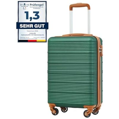 COOLIFE Maleta Cabina 55x35x20 para Ryanair, Trolley Cabina Ligera Equipaje de Mano para Viajes Cortos y Viajes de Negocios, Material ABS+PC, Candado TSA, 4 Ruedas de 360°, Mango Telescópico COOLIFE Maleta Cabina 55x35x20 para Ryanair, Trolley Cabina Ligera Equipaje de Mano para Viajes Cortos y Viajes de Negocios, Material ABS+PC, Candado TSA, 4 Ruedas de 360°, Mango Telescópico