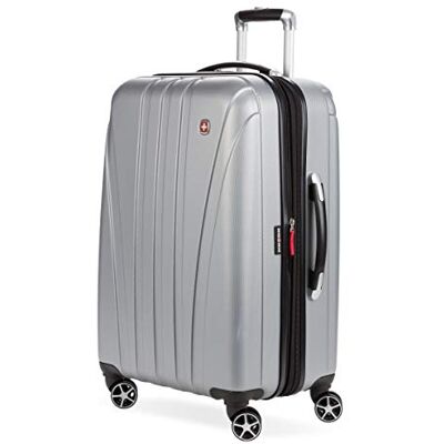 SwissGear 7585 Maleta rígida, expandible, con Ruedas giratorias, Plateado, Checked-Medium 23-Inch SwissGear 7585 Maleta rígida, expandible, con Ruedas giratorias, Plateado, Checked-Medium 23-Inch