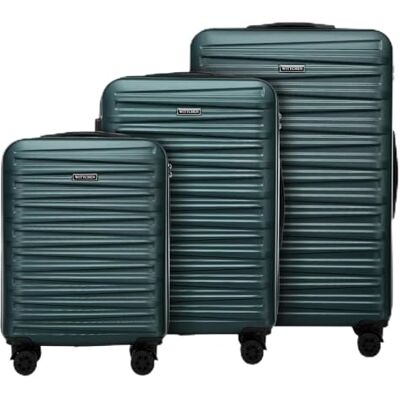 WITTCHEN Skyspeed Line Maleta de Viaje Juego de 3 Maletas Maleta Rolling Trolley Juego de Maletas Duras ABS Cerradura de Combinación Asa Telescópica 4 Ruedas Verde Ryanair/Vueling/Iberia WITTCHEN Skyspeed Line Maleta de Viaje Juego de 3 Maletas Maleta Rolling Trolley Juego de Maletas Duras ABS Cerradura de Combinación Asa Telescópica 4 Ruedas Verde Ryanair/Vueling/Iberia