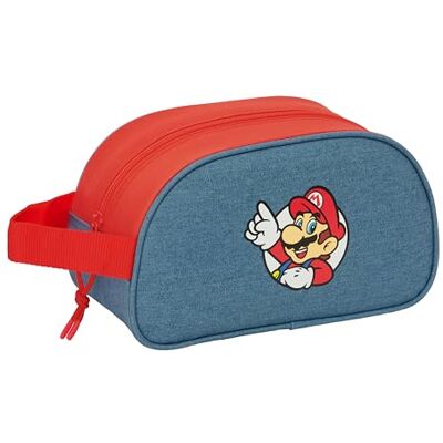 Safta SUPER MARIO Neceser Escolar Infantil Mediano con Asa, Neceser Infantil, Adaptable a Carro, Fácil Limpieza, Cómodo y Versátil, Calidad y Resistencia, 26x12x15 cm Safta SUPER MARIO Neceser Escolar Infantil Mediano con Asa, Neceser Infantil, Adaptable a Carro, Fácil Limpieza, Cómodo y Versátil, Calidad y Resistencia, 26x12x15 cm
