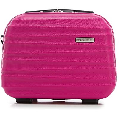 WITTCHEN Necessaire Travel Estuche cosmético de Viaje Maletín de Viaje Maletas de Mano Maletín de Cabina ABS Neceser Rigido Groove Line Rosa Ryanair/Vueling/Iberia/easyJet/Iberia Express WITTCHEN Necessaire Travel Estuche cosmético de Viaje Maletín de Viaje Maletas de Mano Maletín de Cabina ABS Neceser Rigido Groove Line Rosa Ryanair/Vueling/Iberia/easyJet/Iberia Express