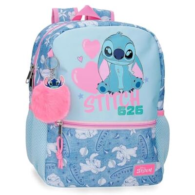 Disney Joumma Stitch Hearts Mochila de Paseo 13" Azul 27x33x11 cms Poliéster 9,8L Disney Joumma Stitch Hearts Mochila de Paseo 13" Azul 27x33x11 cms Poliéster 9,8L