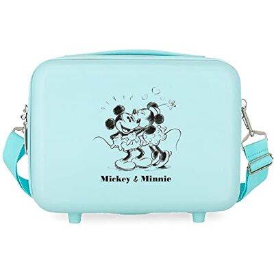 Disney Mickey & Minnie Kisses Neceser Adaptable Turquesa 29x21x15 cms Rígido ABS 9,14L 0,8 kgs Disney Mickey & Minnie Kisses Neceser Adaptable Turquesa 29x21x15 cms Rígido ABS 9,14L 0,8 kgs