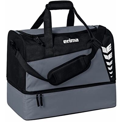 erima Bolsa de Deporte con Compartimento Inferior Six Wings, Slate Grey/Negro, S erima Bolsa de Deporte con Compartimento Inferior Six Wings, Slate Grey/Negro, S