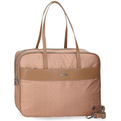El Potro Luna Maletín para Portátil Doble Compartimento Adaptable Portátil 15,6 Pulgadas Beige 40x32x8 cms Poliéster con Detalles en Piel Sintética by Joumma Bags El Potro Luna Maletín para Portátil Doble Compartimento Adaptable Portátil 15,6 Pulgadas Beige 40x32x8 cms Poliéster con Detalles en Piel Sintética by Joumma Bags