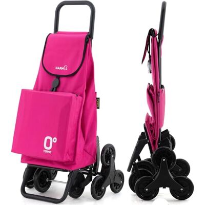 Garmol Carro de la Compra Térmico Plegable 55L con Bolsillo Interior 11L 4 Ruedas (2 Fijas + 2 Giratorias) Color Fucsia Garmol Carro de la Compra Térmico Plegable 55L con Bolsillo Interior 11L 4 Ruedas (2 Fijas + 2 Giratorias) Color Fucsia