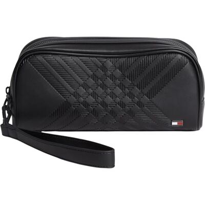 Tommy Hilfiger Men TH Corp AM0AM14765 Neceser de Lavado, Color Negro (Negro), Talla única Tommy Hilfiger Men TH Corp AM0AM14765 Neceser de Lavado, Color Negro (Negro), Talla única