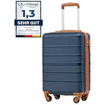 COOLIFE Maleta Cabina 55x35x20 para Ryanair, Trolley Cabina Ligera Equipaje de Mano para Viajes Cortos y Viajes de Negocios, Material ABS+PC, Candado TSA, 4 Ruedas de 360°, Mango Telescópico COOLIFE Maleta Cabina 55x35x20 para Ryanair, Trolley Cabina Ligera Equipaje de Mano para Viajes Cortos y Viajes de Negocios, Material ABS+PC, Candado TSA, 4 Ruedas de 360°, Mango Telescópico