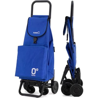 Garmol Carro de la Compra Térmico Plegable 55 L Bolsillo Térmico Interior 11 L 4 Ruedas (2 Fijas + 2 Giratorias) Color Azul Garmol Carro de la Compra Térmico Plegable 55 L Bolsillo Térmico Interior 11 L 4 Ruedas (2 Fijas + 2 Giratorias) Color Azul