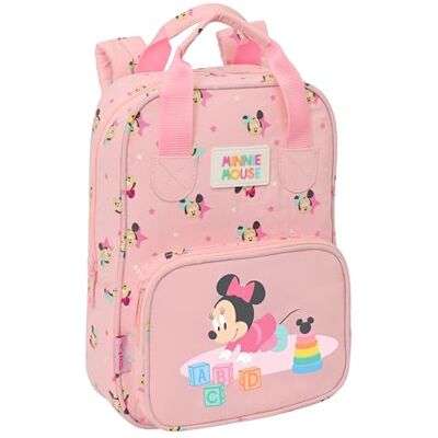 Safta MINNIE MOUSE BABY Mochila Infantil, Adaptable con Asas, Tejido Reciclable, Ideal para Niños de Diferentes Edades, Cómoda y Versátil, Calidad y Resistencia, 20x8x28 cm Safta MINNIE MOUSE BABY Mochila Infantil, Adaptable con Asas, Tejido Reciclable, Ideal para Niños de Diferentes Edades, Cómoda y Versátil, Calidad y Resistencia, 20x8x28 cm