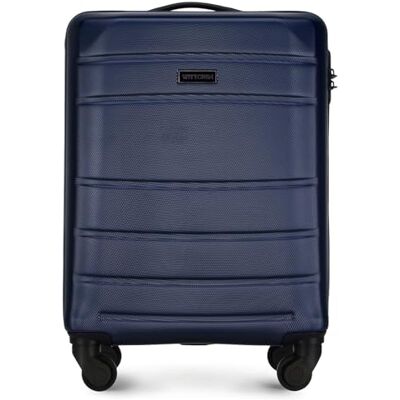 WITTCHEN Cabin Trolley Equipaje de Mano Maleta de Ruedas Trolley pequeña Carcasa rígida ABS con 4 Ruedas Spinner Cerradura de combinación Asa telescópica Globe Line Azul Marino Ryanair/Vueling/Iberia WITTCHEN Cabin Trolley Equipaje de Mano Maleta de Ruedas Trolley pequeña Carcasa rígida ABS con 4 Ruedas Spinner Cerradura de combinación Asa telescópica Globe Line Azul Marino Ryanair/Vueling/Iberia