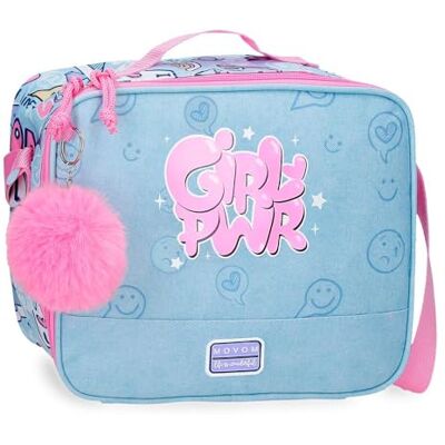 MOVOM Power Girl Bandolera Porta Alimentos térmica Azul 25x21x11 cms Poliéster MOVOM Power Girl Bandolera Porta Alimentos térmica Azul 25x21x11 cms Poliéster